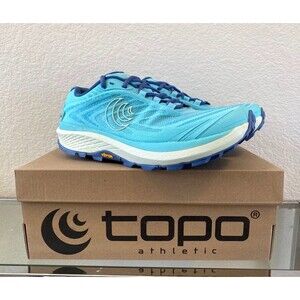 Topo Athletic Pursuit 2 Womens 8 Trail Running Shoe Vibram Sole Blue Green